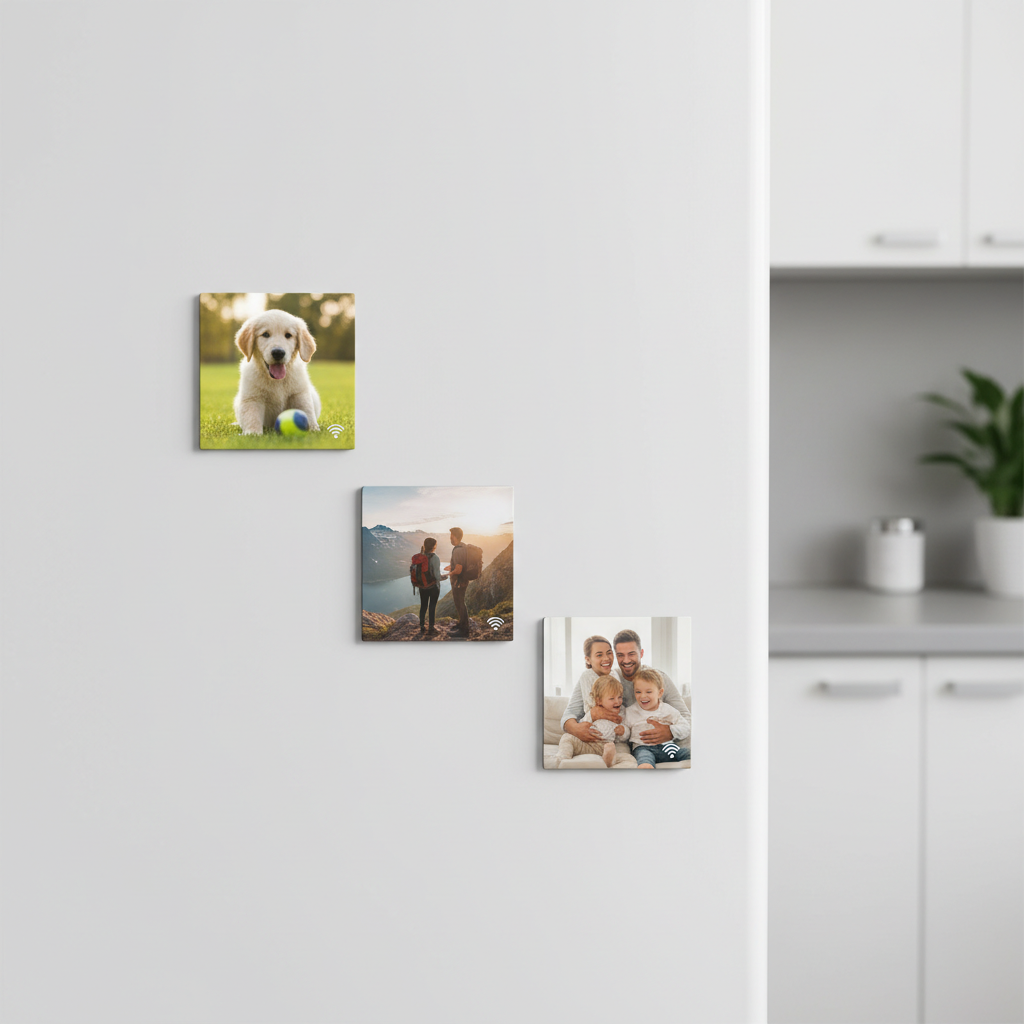 Set of 3 NFC photo magnets