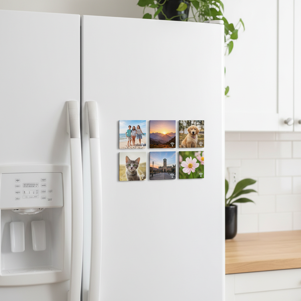 Set of 6 NFC photo magnets