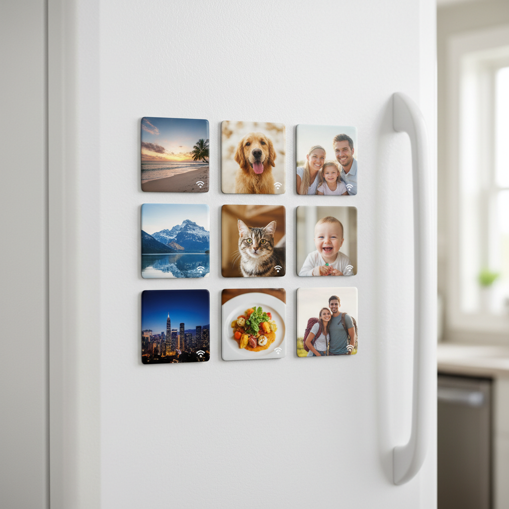 Set of 9 NFC photo magnets