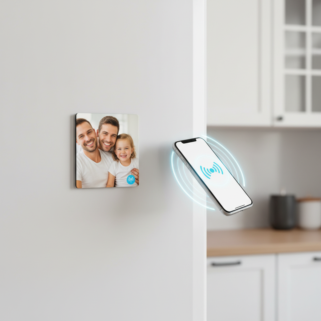 Single NFC photo magnet